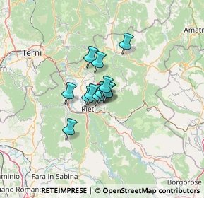 Mappa Via Leonardo Leonardi, 02100 Rieti RI, Italia (6.99167)