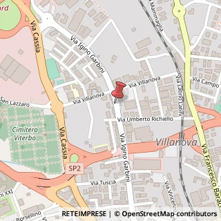 Mappa Via Igino Garbini, 124, 01100 Viterbo, Viterbo (Lazio)
