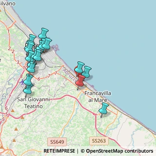 Mappa Via Sinello, 66023 Francavilla al Mare CH, Italia (4.92722)