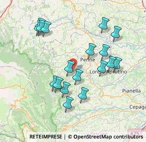 Mappa Campo delle Piane, 65010 Montebello di Bertona PE, Italia (7.82056)