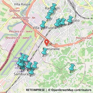 Mappa Via Fontanelle, 65129 Pescara PE, Italia (1.3935)