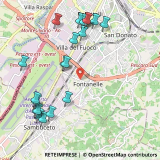 Mappa Via Fontanelle, 65129 Pescara PE, Italia (1.3715)