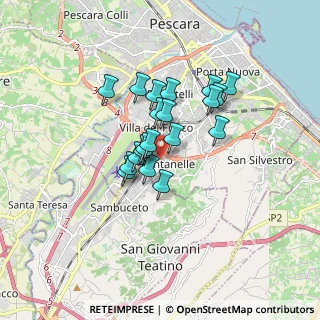 Mappa Via Fontanelle, 65129 Pescara PE, Italia (1.275)