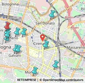 Mappa Via Sante Vincenzi, 40138 Bologna BO, Italia (1.36667)