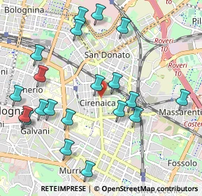 Mappa Via Sante Vincenzi, 40138 Bologna BO, Italia (1.172)