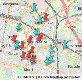 Mappa Via Sante Vincenzi, 40138 Bologna BO, Italia (1.044)