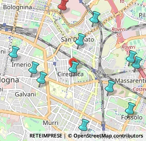 Mappa Via Sante Vincenzi, 40138 Bologna BO, Italia (1.29)