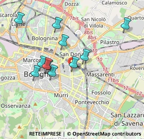 Mappa Via Sante Vincenzi, 40138 Bologna BO, Italia (1.80091)