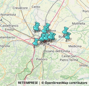 Mappa Via Sante Vincenzi, 40138 Bologna BO, Italia (6.97333)