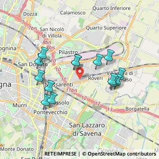 Mappa Via Agostino Barelli, 40138 Bologna BO, Italia (1.825)