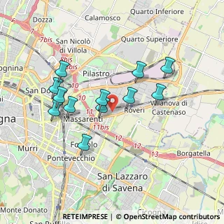 Mappa Via Agostino Barelli, 40138 Bologna BO, Italia (1.69417)
