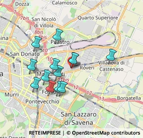 Mappa Via Agostino Barelli, 40138 Bologna BO, Italia (1.56308)