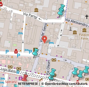Mappa Via di Porta di Castello, 40121 Bologna BO, Italia (0.139)
