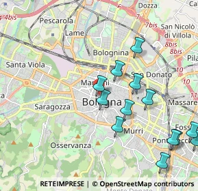 Mappa Via di Porta di Castello, 40121 Bologna BO, Italia (2.28154)