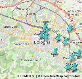 Mappa Via di Porta di Castello, 40121 Bologna BO, Italia (2.35846)