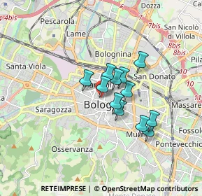 Mappa Via di Porta di Castello, 40121 Bologna BO, Italia (1.16917)