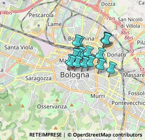 Mappa Via di Porta di Castello, 40121 Bologna BO, Italia (1.00294)