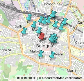 Mappa Via di Porta di Castello, 40121 Bologna BO, Italia (0.7085)