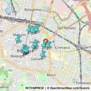 Mappa Via San Giacomo, 40126 Bologna BO, Italia (0.86286)