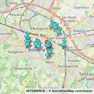 Mappa Via San Giacomo, 40126 Bologna BO, Italia (1.29933)