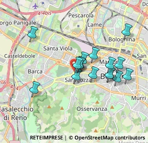 Mappa Via Montefiorino, 40128 Bologna BO, Italia (1.57625)