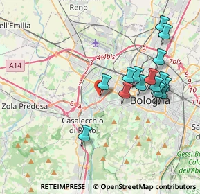 Mappa Piazza Clodoveo Bonazzi, 40133 Bologna BO, Italia (3.86533)