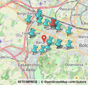 Mappa Piazza Clodoveo Bonazzi, 40133 Bologna BO, Italia (1.508)