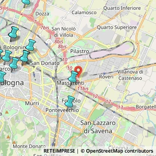 Mappa Via Larga, 40128 Bologna BO, Italia (3.5425)