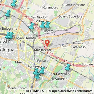 Mappa Via Larga, 40128 Bologna BO, Italia (3.09364)