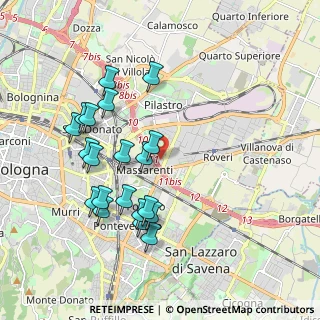 Mappa Via Larga, 40128 Bologna BO, Italia (1.9545)