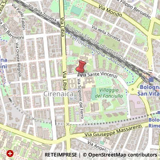 Mappa Via Sante Vincenzi, 45, 40138 Bologna, Bologna (Emilia Romagna)