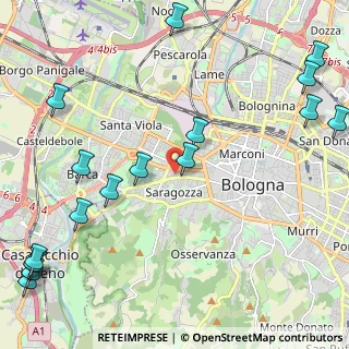 Mappa Via Nino Bixio Scota, 40124 Bologna BO, Italia (3.20471)