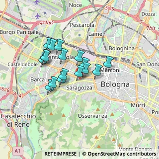 Mappa Via Nino Bixio Scota, 40124 Bologna BO, Italia (1.41)