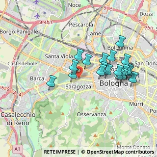 Mappa Via Nino Bixio Scota, 40124 Bologna BO, Italia (1.76789)