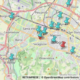 Mappa Via Nino Bixio Scota, 40124 Bologna BO, Italia (2.31429)
