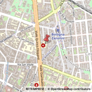 Mappa Viale Quirico Filopanti, 12, 40126 Bologna, Bologna (Emilia Romagna)