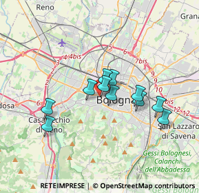 Mappa Via Livio Zambeccari, 40134 Bologna BO, Italia (2.73273)