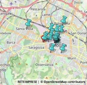 Mappa Via Livio Zambeccari, 40134 Bologna BO, Italia (1.08833)