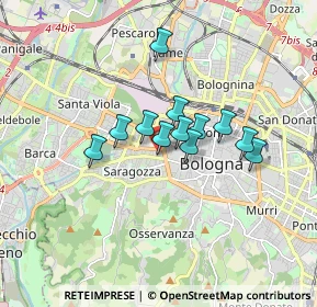 Mappa Via Livio Zambeccari, 40134 Bologna BO, Italia (1.18333)