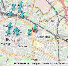 Mappa Via Faustino Malaguti, 40121 Bologna BO, Italia (1.22364)