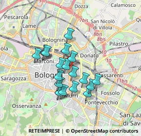 Mappa Via Faustino Malaguti, 40121 Bologna BO, Italia (1.397)