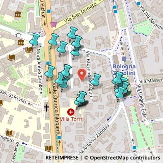 Mappa Via Faustino Malaguti, 40121 Bologna BO, Italia (0.1)
