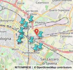 Mappa Via dello Spiraglio, 40138 Bologna BO, Italia (1.66818)