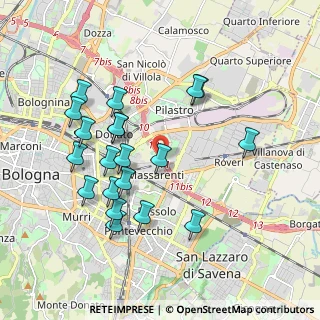Mappa Via dello Spiraglio, 40138 Bologna BO, Italia (1.9275)