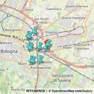 Mappa Via dello Spiraglio, 40138 Bologna BO, Italia (1.53091)