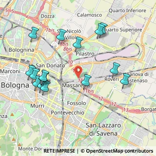 Mappa Via dello Spiraglio, 40138 Bologna BO, Italia (2.24333)