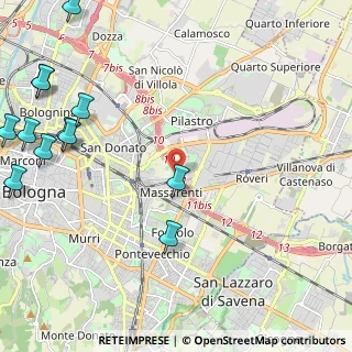 Mappa Via dello Spiraglio, 40138 Bologna BO, Italia (3.39077)