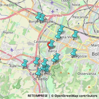Mappa Via Tommaseo Nicolo', 40133 Bologna BO, Italia (1.90133)