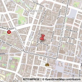 Mappa Via Parigi, 13/15, 40122 Bologna, Bologna (Emilia Romagna)