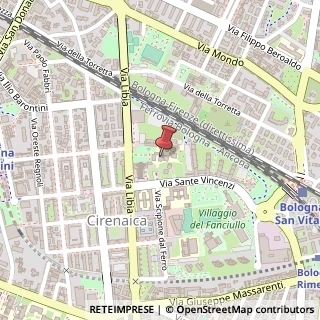 Mappa Via Sante Vincenzi, 36/2, 40138 Bologna, Bologna (Emilia Romagna)
